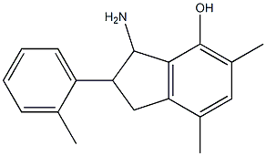 3-Amino-2,3-dihydro-5,7-dimethyl-2-(2-methylphenyl)-1H-inden-4-ol,,结构式