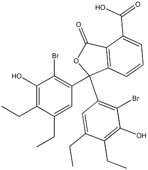 1,1-Bis(6-bromo-3,4-diethyl-5-hydroxyphenyl)-1,3-dihydro-3-oxoisobenzofuran-4-carboxylic acid,,结构式