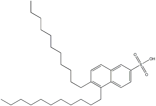 5,6-ジウンデシル-2-ナフタレンスルホン酸 化学構造式