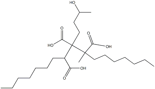 ブタン-1,2,3-トリカルボン酸2-(3-ヒドロキシブチル)1,3-ジヘプチル 化学構造式