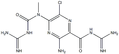 3-Amino-N-(aminoiminomethyl)-6-chloro-5-[methyl(guanidinocarbonyl)amino]-2-pyrazinecarboxamide 结构式