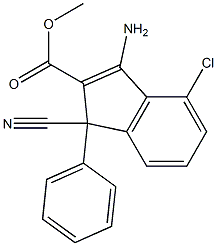 3-Amino-1-cyano-4-chloro-1-(phenyl)-1H-indene-2-carboxylic acid methyl ester