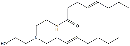 N-[2-[N-(2-Hydroxyethyl)-N-(3-octenyl)amino]ethyl]-4-octenamide Structure