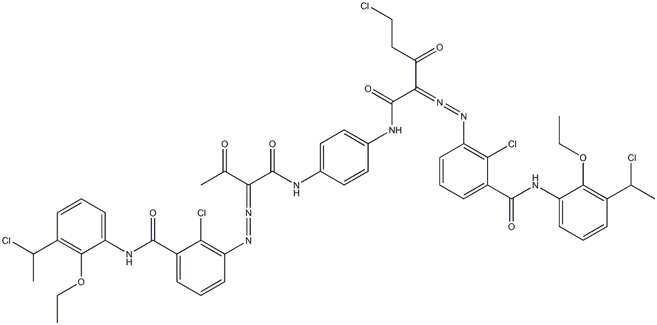 3,3'-[2-(Chloromethyl)-1,4-phenylenebis[iminocarbonyl(acetylmethylene)azo]]bis[N-[3-(1-chloroethyl)-2-ethoxyphenyl]-2-chlorobenzamide]