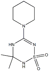 5-Piperidino-2,3-dihydro-3,3-dimethyl-4H-1,2,4,6-thiatriazine 1,1-dioxide 结构式