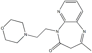 2-Methyl-5-(2-morpholinoethyl)-3H-pyrido[2,3-b][1,4]diazepin-4(5H)-one,,结构式