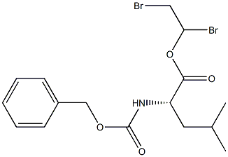 N-Benzyloxycarbonyl-L-leucine 1,2-dibromoethyl ester Structure