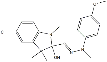 5-Chloro-1,3,3-trimethyl-2-[2-(4-methoxyphenyl)-2-methylhydrazonomethyl]indolin-2-ol