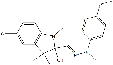 5-Chloro-1,3,3-trimethyl-2-[2-(4-methoxyphenyl)-2-methylhydrazonomethyl]indolin-2-ol|