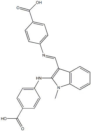 1-Methyl-N-(4-carboxyphenyl)-3-[[(4-carboxyphenyl)imino]methyl]-1H-indol-2-amine