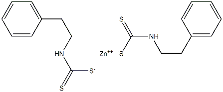 Bis(phenethyldithiocarbamic acid)zinc salt 结构式