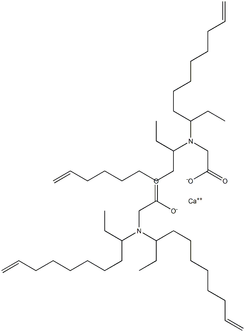 Bis[N,N-di(10-undecen-3-yl)glycine]calcium salt Structure