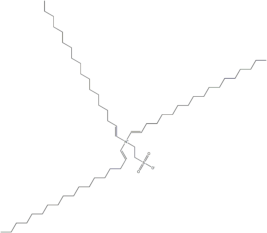 N,N-Di(1-octadecenyl)-N-(2-sulfonatoethyl)-1-octadecen-1-aminium Struktur