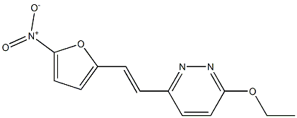 3-Ethoxy-6-[2-(5-nitro-2-furyl)ethenyl]pyridazine,,结构式