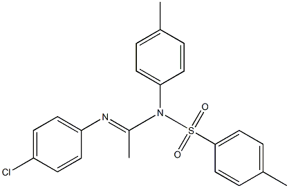 N1-Tosyl-N1-(p-methylphenyl)-N2-(p-chlorophenyl)acetamidine Structure