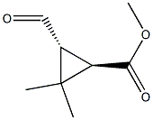 (1R,3R)-3-Formyl-2,2-dimethylcyclopropanecarboxylic acid methyl ester 结构式