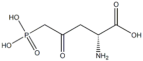 (2R)-2-Amino-4-oxo-5-phosphonopentanoic acid 结构式