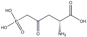 4-オキソ-5-ホスホノ-D-ノルバリン 化学構造式