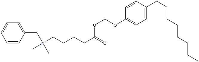 N,N-Dimethyl-N-benzyl-N-[4-[[(4-octylphenyloxy)methyl]oxycarbonyl]butyl]aminium 结构式