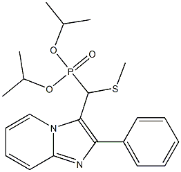 (2-Phenylimidazo[1,2-a]pyridin-3-yl)(methylthio)methylphosphonic acid diisopropyl ester Struktur