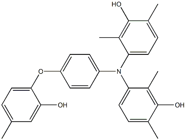 N,N-Bis(3-hydroxy-2,4-dimethylphenyl)-4-(2-hydroxy-4-methylphenoxy)benzenamine Structure