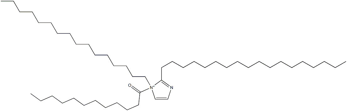 1-Hexadecyl-2-octadecyl-1-dodecanoyl-1H-imidazol-1-ium Struktur