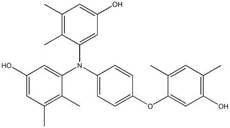 N,N-Bis(5-hydroxy-2,3-dimethylphenyl)-4-(5-hydroxy-2,4-dimethylphenoxy)benzenamine,,结构式