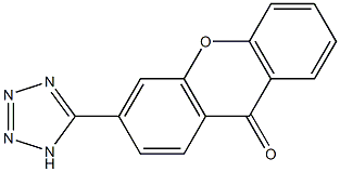 3-(1H-Tetrazol-5-yl)-9H-xanthen-9-one Struktur