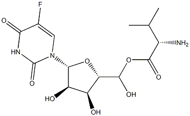 L-Valine 5-fluorouridin-5'-yl ester Struktur