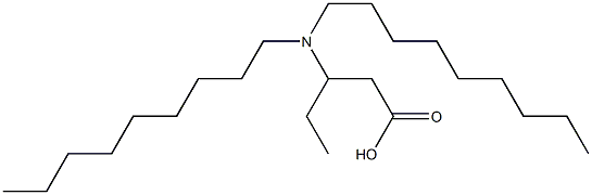 3-(ジノニルアミノ)吉草酸 化学構造式