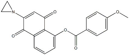 2-(1-Aziridinyl)-5-(4-methoxybenzoyloxy)-1,4-naphthoquinone 结构式