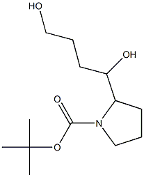 2-(1,4-Dihydroxybutyl)-1-pyrrolidinecarboxylic acid tert-butyl ester,,结构式