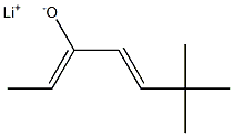 リチウム(2Z,4E)-6,6-ジメチル-2,4-ヘプタジエン-3-オラート 化学構造式