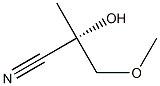 (2S)-2-ヒドロキシ-2-メトキシメチルプロパンニトリル 化学構造式