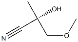 (2S)-2-Hydroxy-2-methoxymethylpropanenitrile Structure