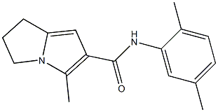6,7-ジヒドロ-3-メチル-N-(2,5-ジメチルフェニル)-5H-ピロリザイン-2-カルボアミド 化学構造式