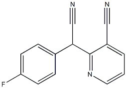 (3-シアノ-2-ピリジニル)(4-フルオロフェニル)アセトニトリル 化学構造式