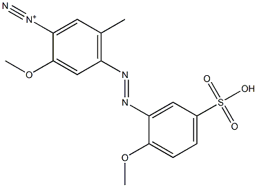 2-Methoxy-4-[(2-methoxy-5-sulfophenyl)azo]-5-methylbenzenediazonium|