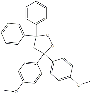 3,3-Bis(4-methoxyphenyl)-5,5-diphenyl-1,2-dioxolane Structure