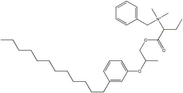 N,N-Dimethyl-N-benzyl-N-[1-[[2-(3-dodecylphenyloxy)propyl]oxycarbonyl]propyl]aminium Structure