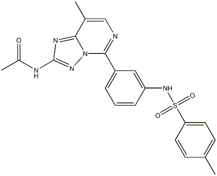 2-Acetylamino-5-[3-(4-methylphenylsulfonylamino)phenyl]-8-methyl[1,2,4]triazolo[1,5-c]pyrimidine Structure
