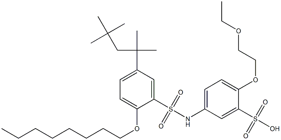 2-(2-Ethoxyethoxy)-5-[2-octyloxy-5-(1,1,3,3-tetramethylbutyl)phenylsulfonylamino]benzenesulfonic acid