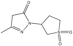 3-(3-Methyl-5-oxo-2-pyrazolin-1-yl)tetrahydrothiophene 1,1-dioxide Structure