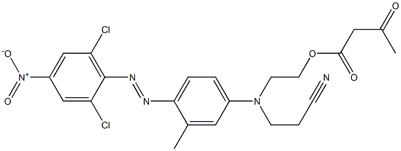 Acetoacetic acid 2-[N-(2-cyanoethyl)-N-[4-(2,6-dichloro-4-nitrophenylazo)-3-methylphenyl]amino]ethyl ester|