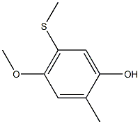 2-メチル-4-メトキシ-5-(メチルチオ)フェノール 化学構造式