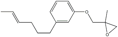 3-(4-Hexenyl)phenyl 2-methylglycidyl ether,,结构式