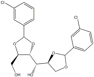 2-O,3-O:5-O,6-O-Bis(3-chlorobenzylidene)-L-glucitol,,结构式