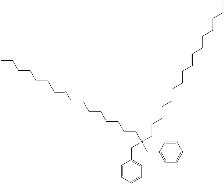 ジ(9-ヘキサデセニル)ジベンジルアミニウム 化学構造式
