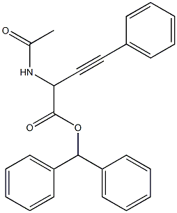 2-Acetylamino-4-phenyl-3-butynoic acid diphenylmethyl ester,,结构式