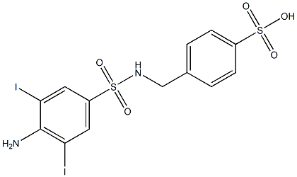 4-[[(3,5-Diiodosulfanilyl)amino]methyl]benzenesulfonic acid 结构式